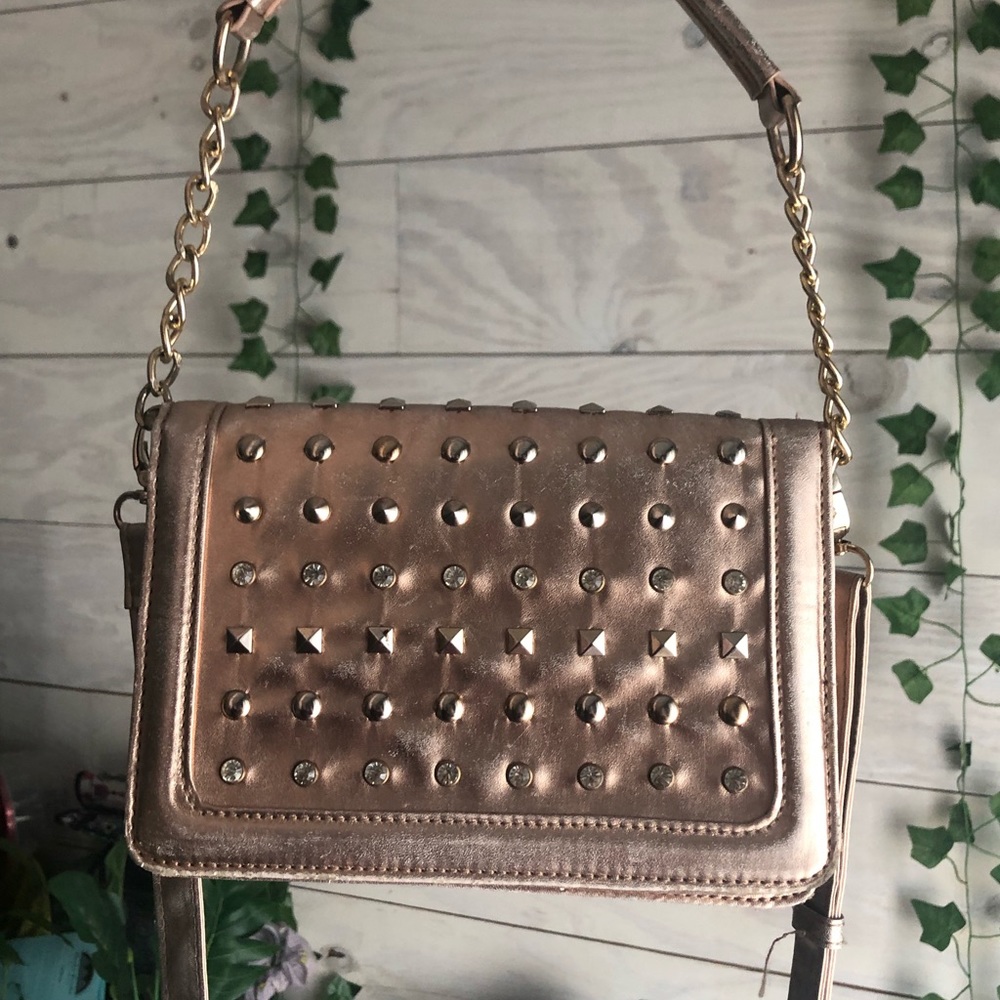 Rhinestone Rose gold Purse
